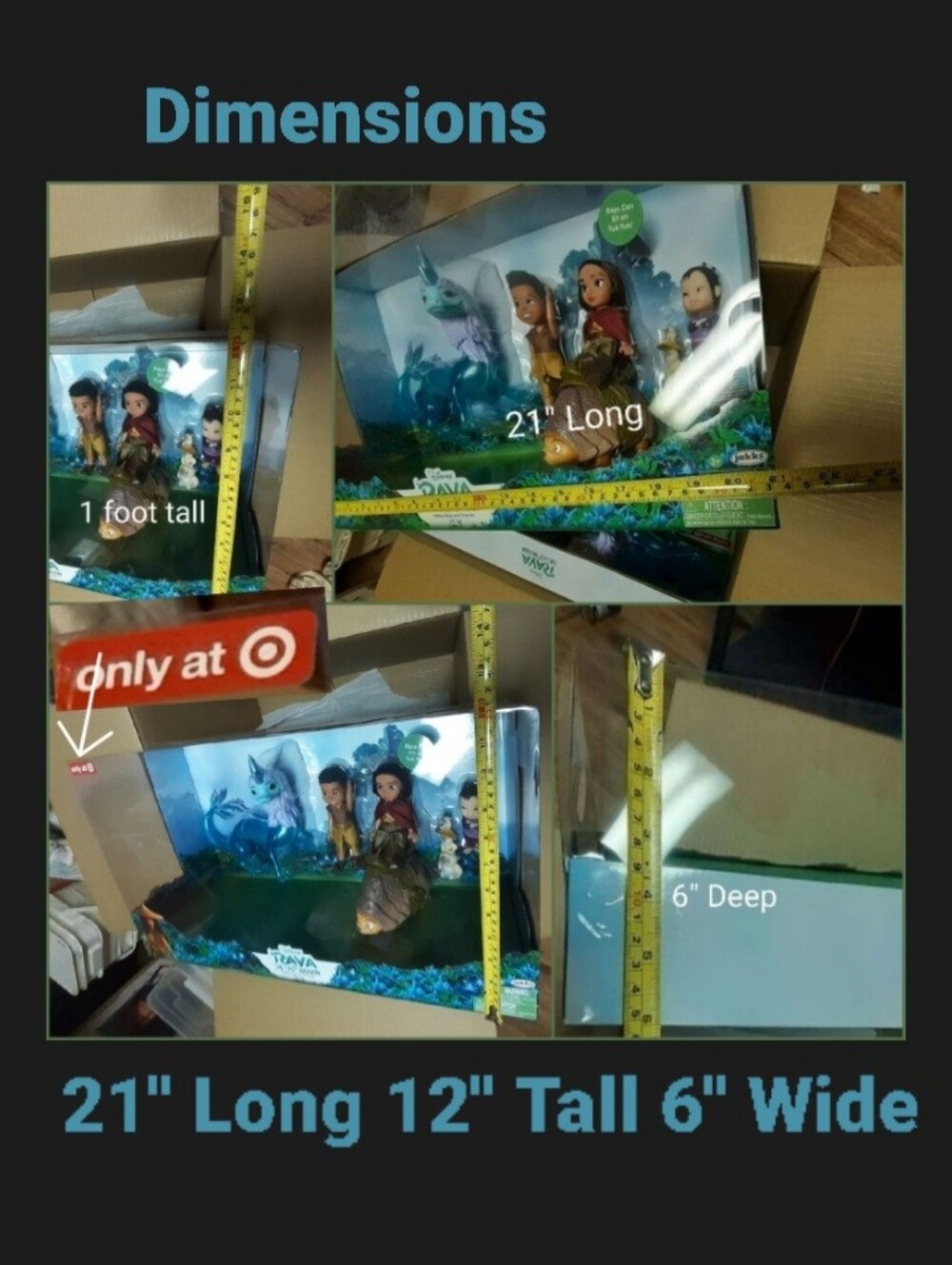 NIB Disney Raya Posable Action Figure Large Gift Box Set - Picture 16 of 17